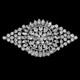 Sew-On Diamante Motif, Silver, 170mm x 90mm